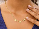 10K Yellow Gold Polished Mom Necklace
