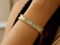 Two Toned Pallina Cuff Bangle in 14K Gold (9.00 mm)